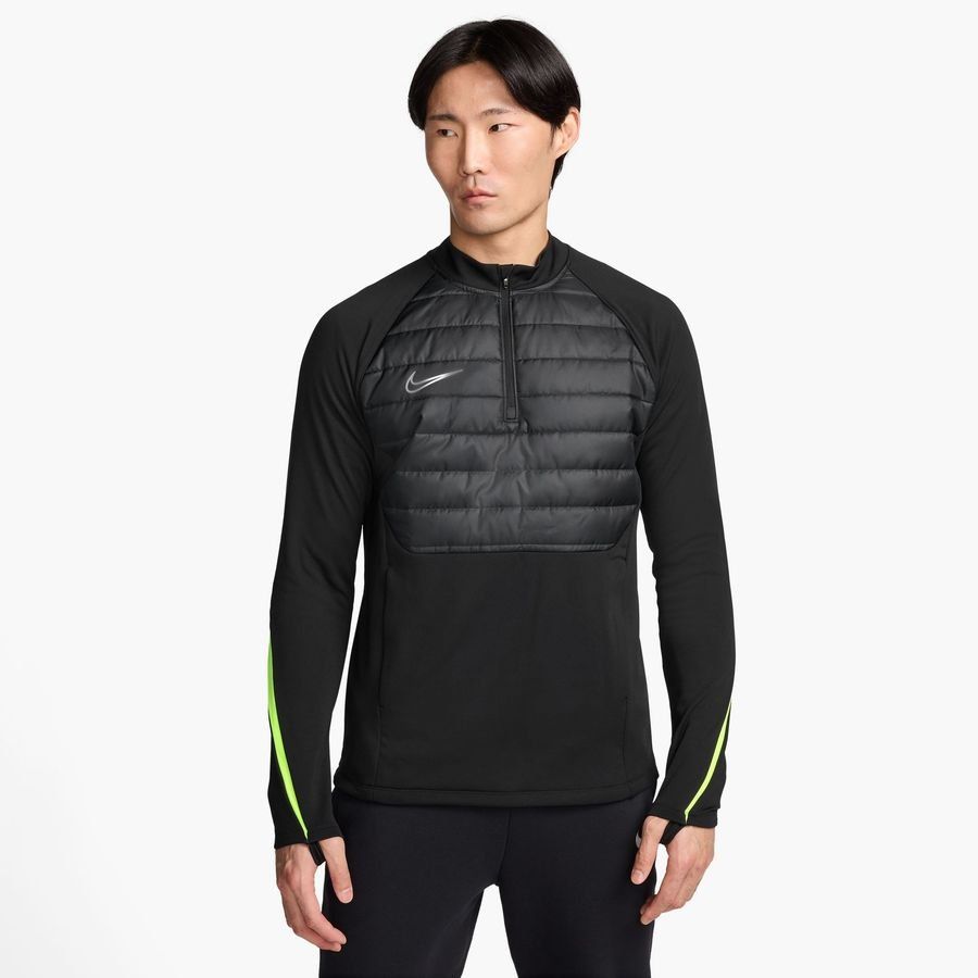 Nike Maillot d'Entraînement Therma-FIT Academy Drill Winter Warrior - Noir/Jaune Fluo/Argenté