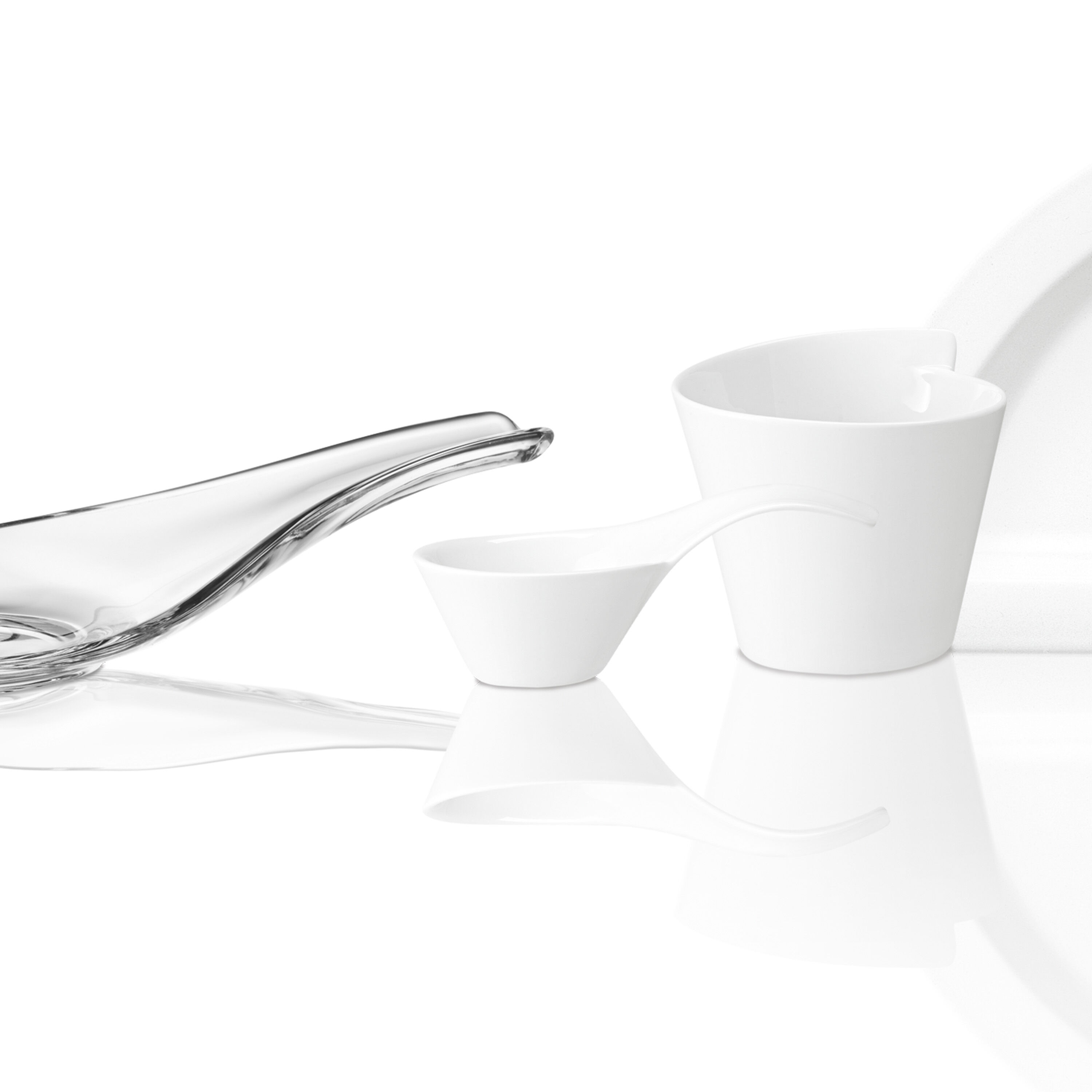 NewWave Tea cup White, 3.8 oz, Premium Porcelain