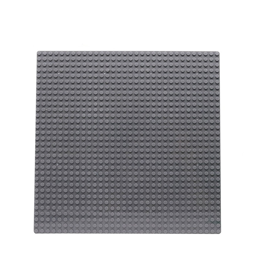 (25.5x25.5cm) Basis Bauplatte Noppen Grund Platte für Spielzeug Bausteine - Grau