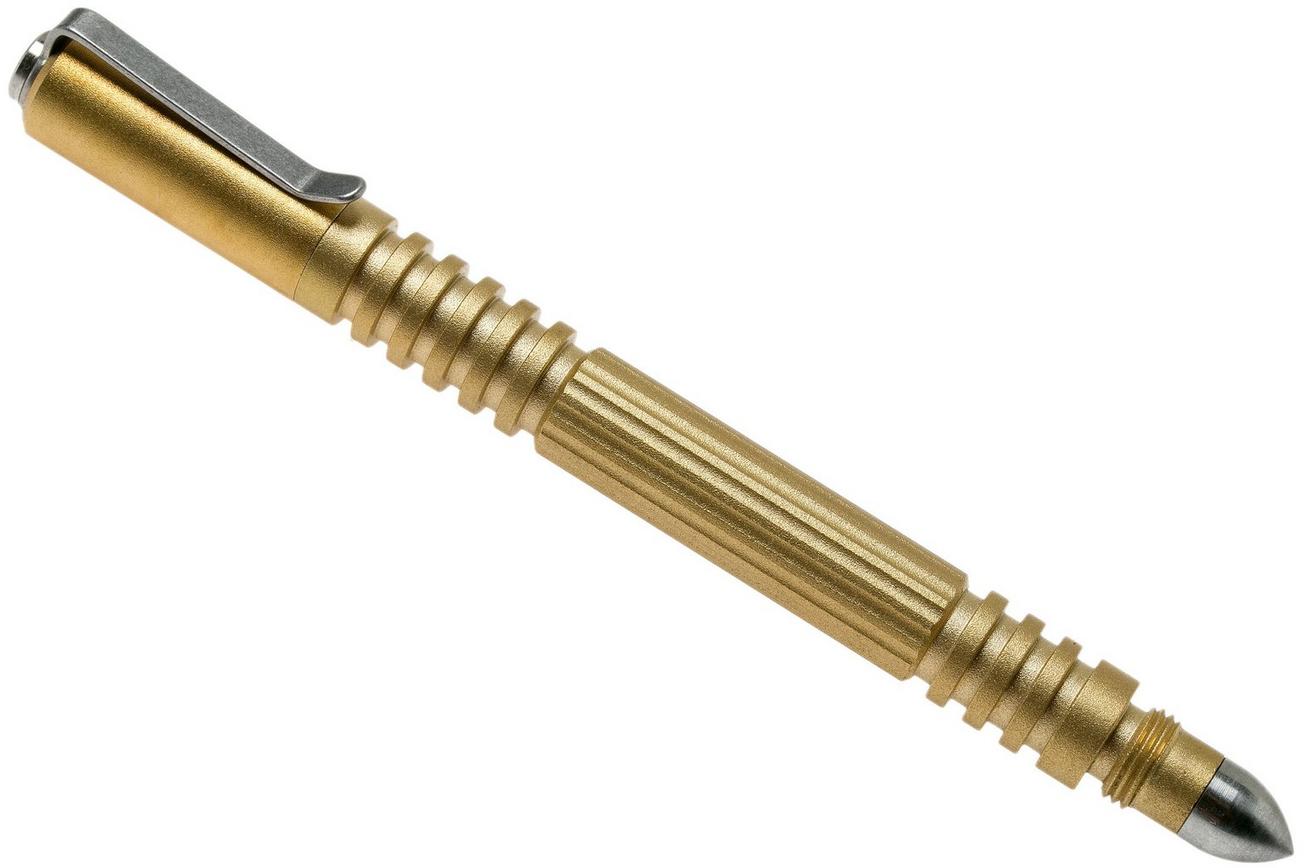 Rick Hinderer Investigator Pen Brass/Messing, beadblasted, tactische pen