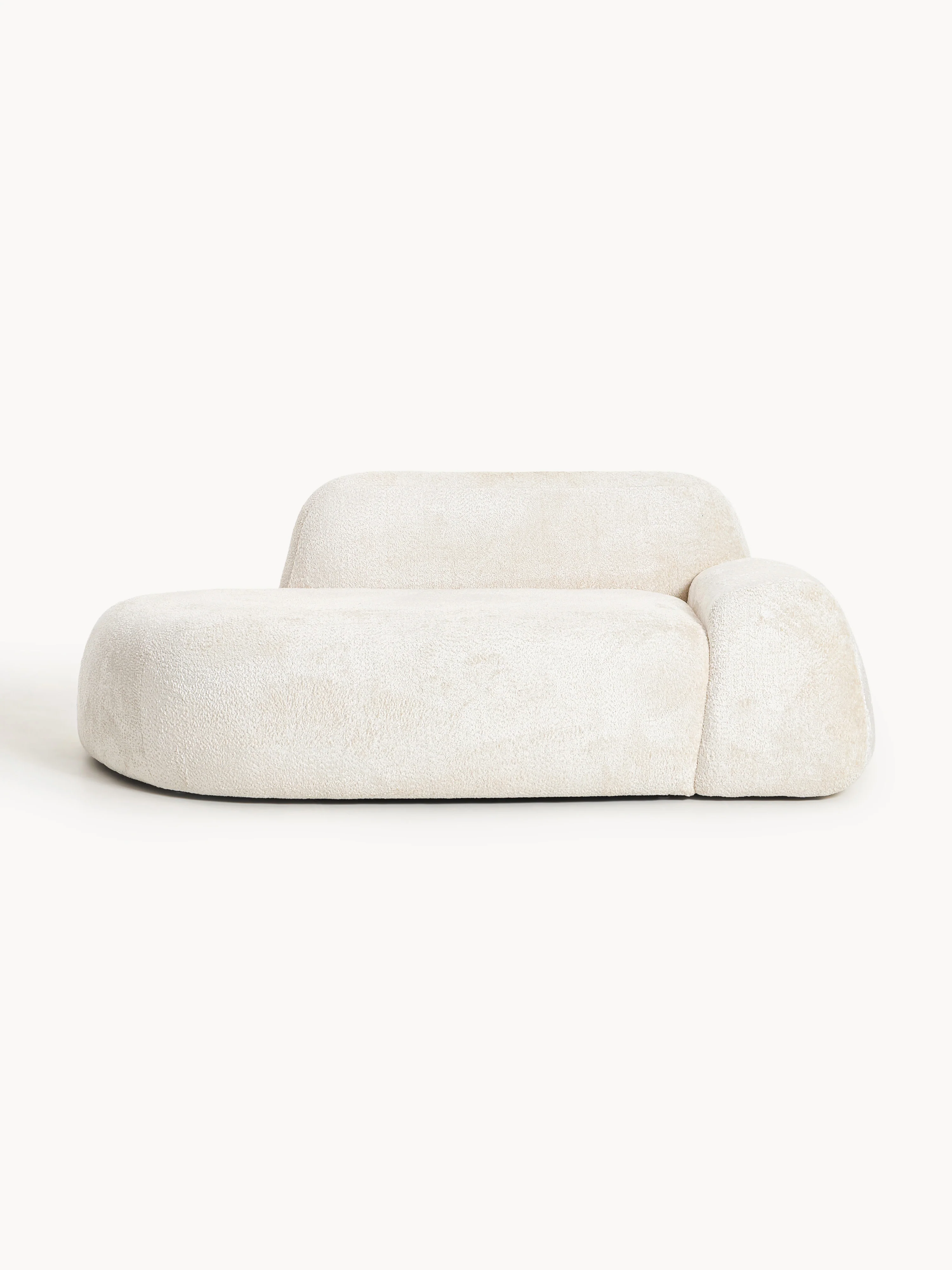 Teddy bouclé bank Wolke (2-zits) met chaise longue