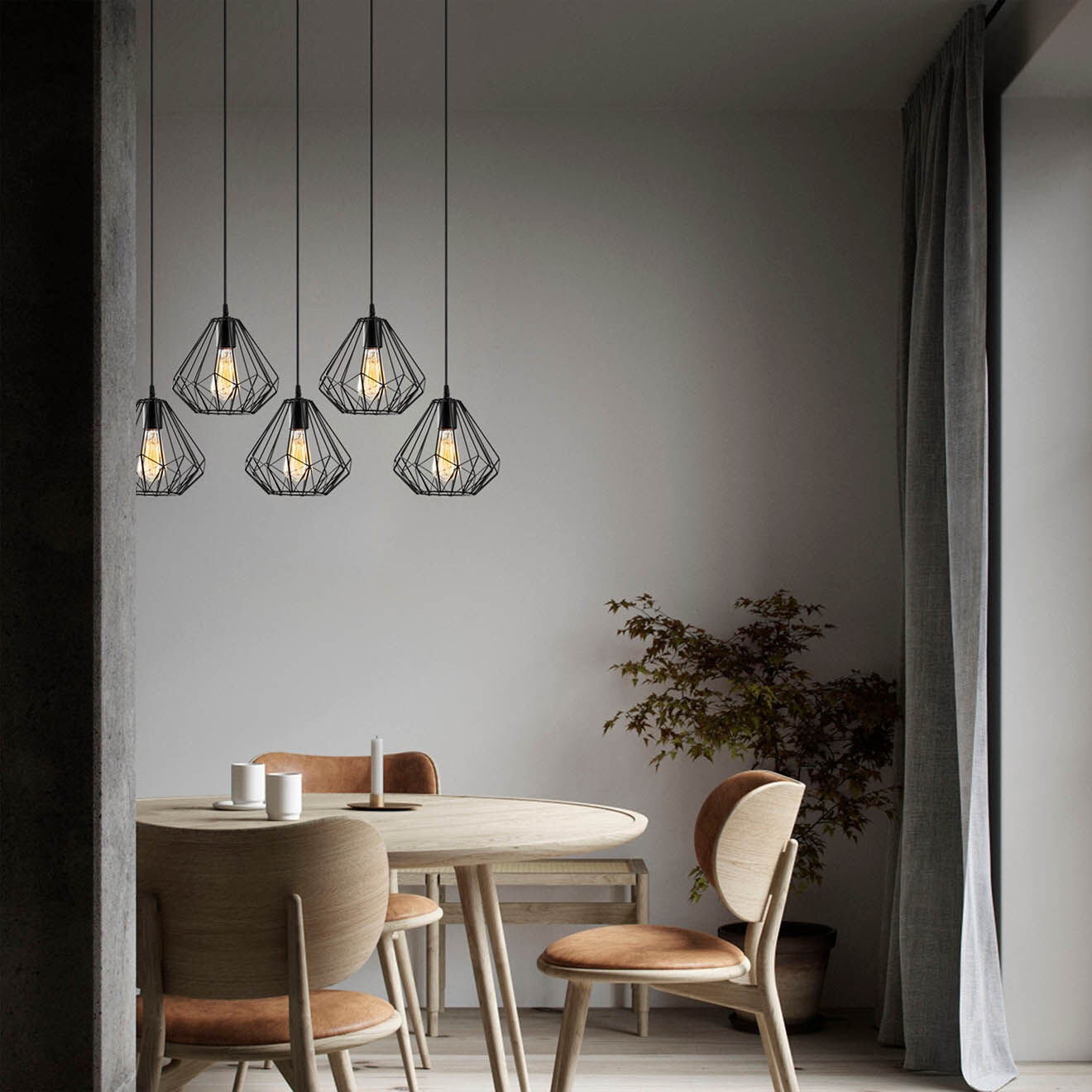 Sheen Suspension Diamond noire - 93x117 cm