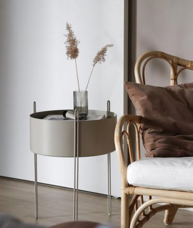 Woud Pidestall plantenbak large black