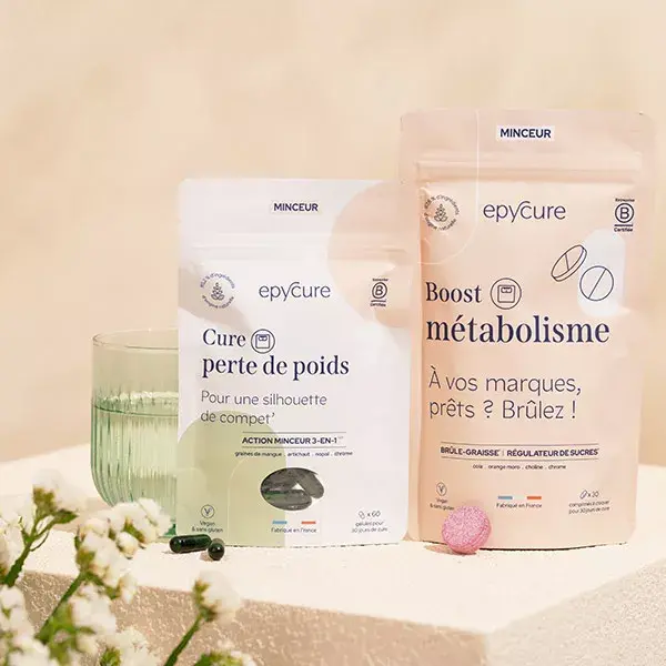 Epycure Pack Duo Brûle-Graisse - Action Minceur et Détox du Corps Grâce au Déstockage des Graisses