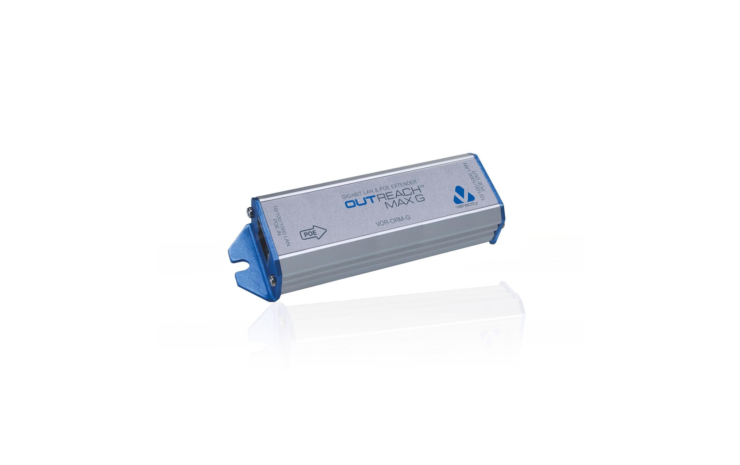 PoE Extender OUTREACH Max G<br>POE-betriebener Gigabit-Ethernet-Repeater zur Erweiterung der Netzwerkreichweite um 100 m mit POE