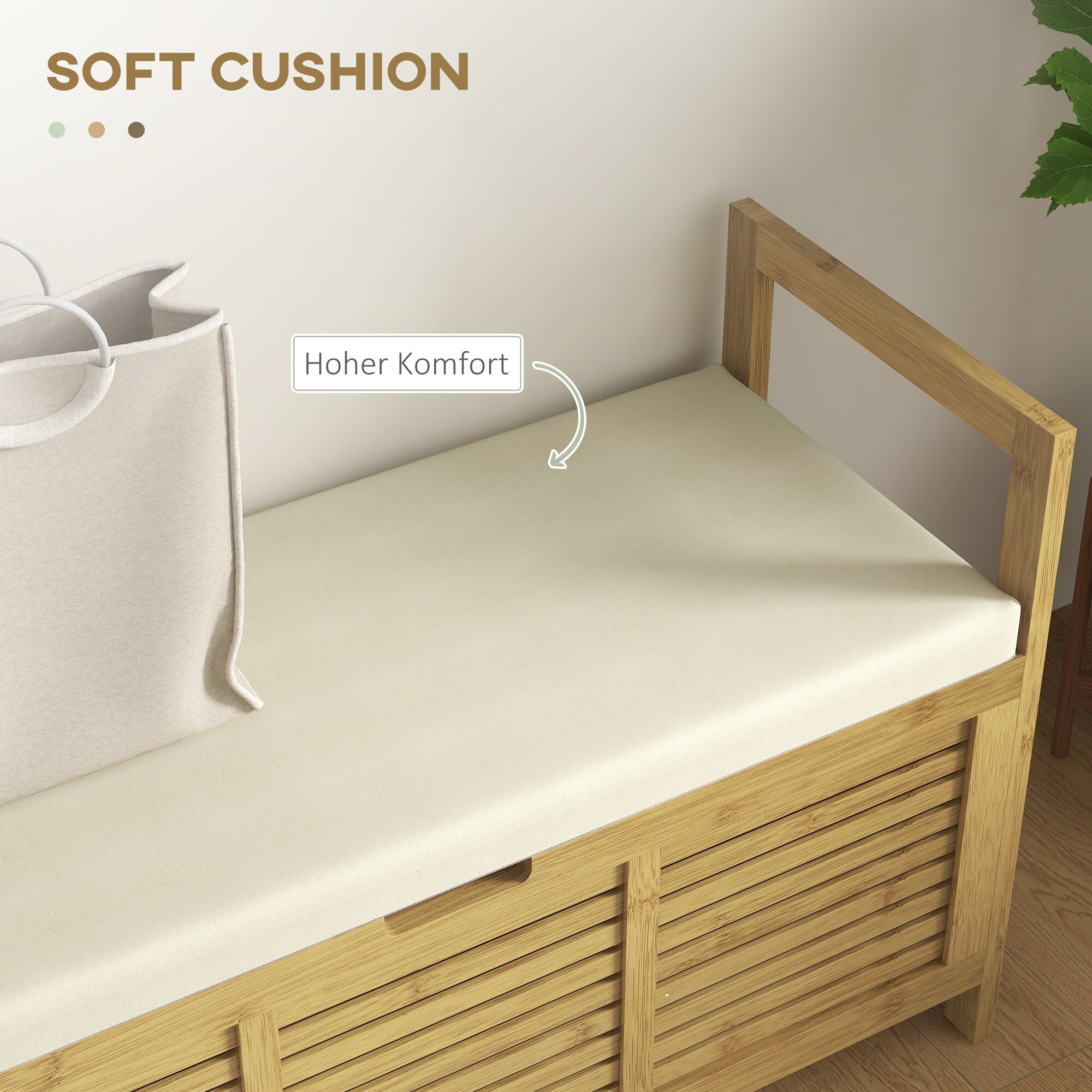 HOMCOM Schuhregal mit Stauraum natur 100L x 40B x 60Hcm