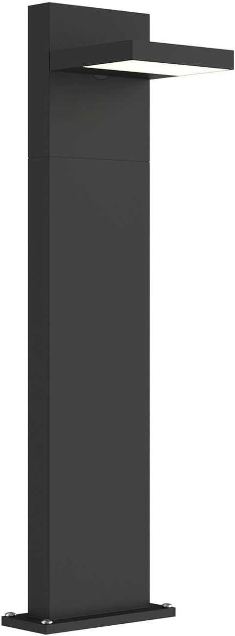 Lucande LED Außenleuchte Silvan (Modern) in Schwarz aus Aluminium (1 flammig,) - Wegeleuchte Pollerleuchte Wegelampe Sockelleuchte