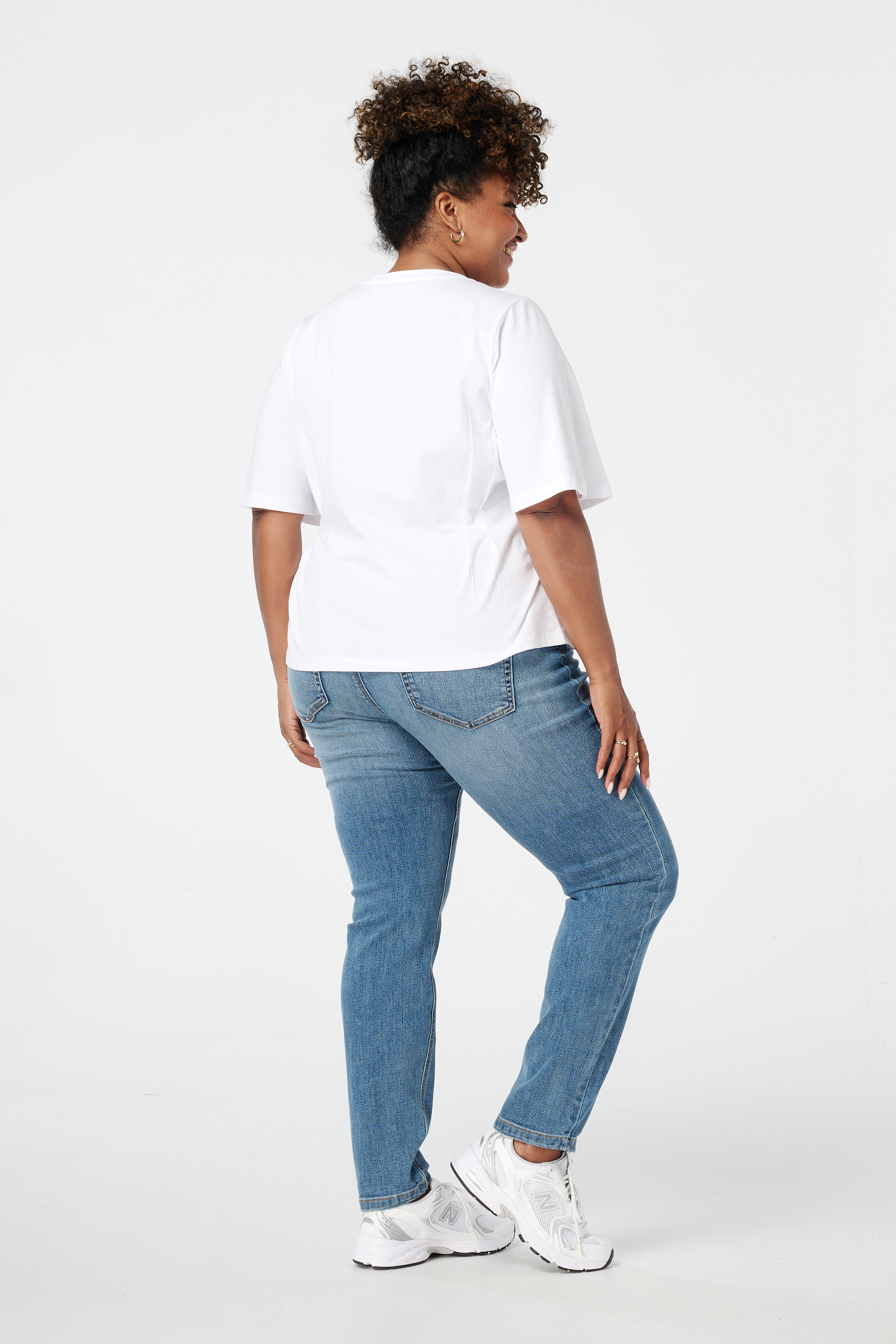 Skinny leg high waist jeans CHERRY Stonewash Denim