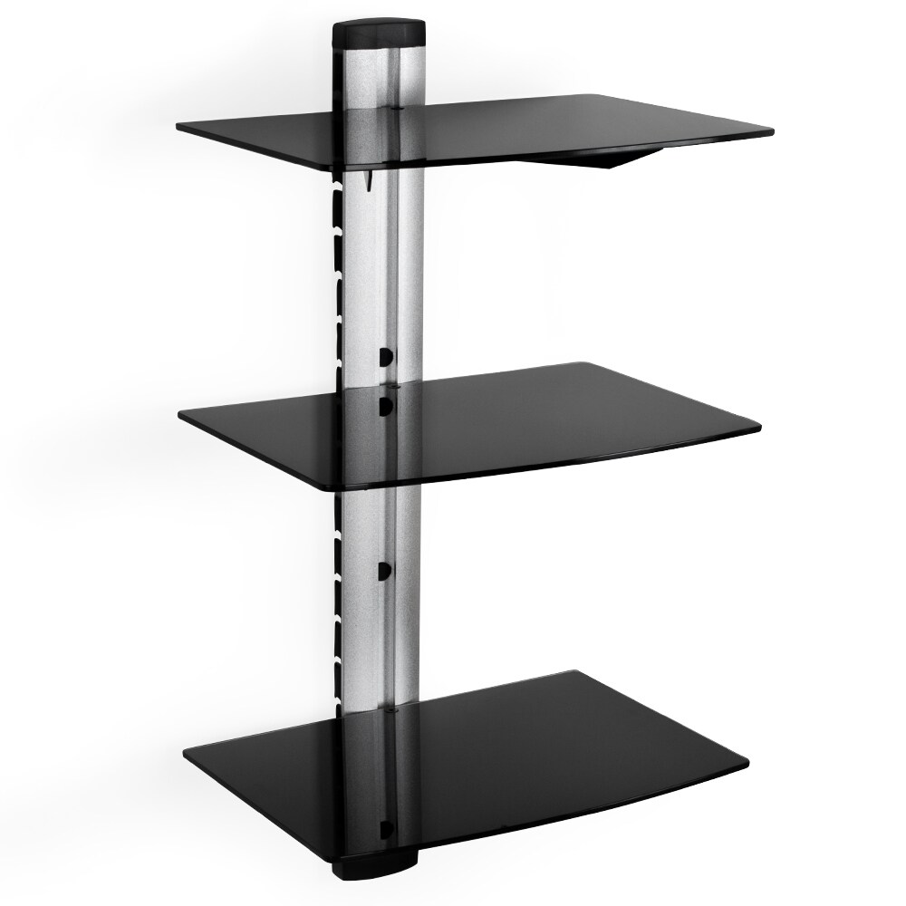 tectake® Wandregal, mit 3 Ablagen, höhenverstellbar, 80 x 42 x 34 cm
