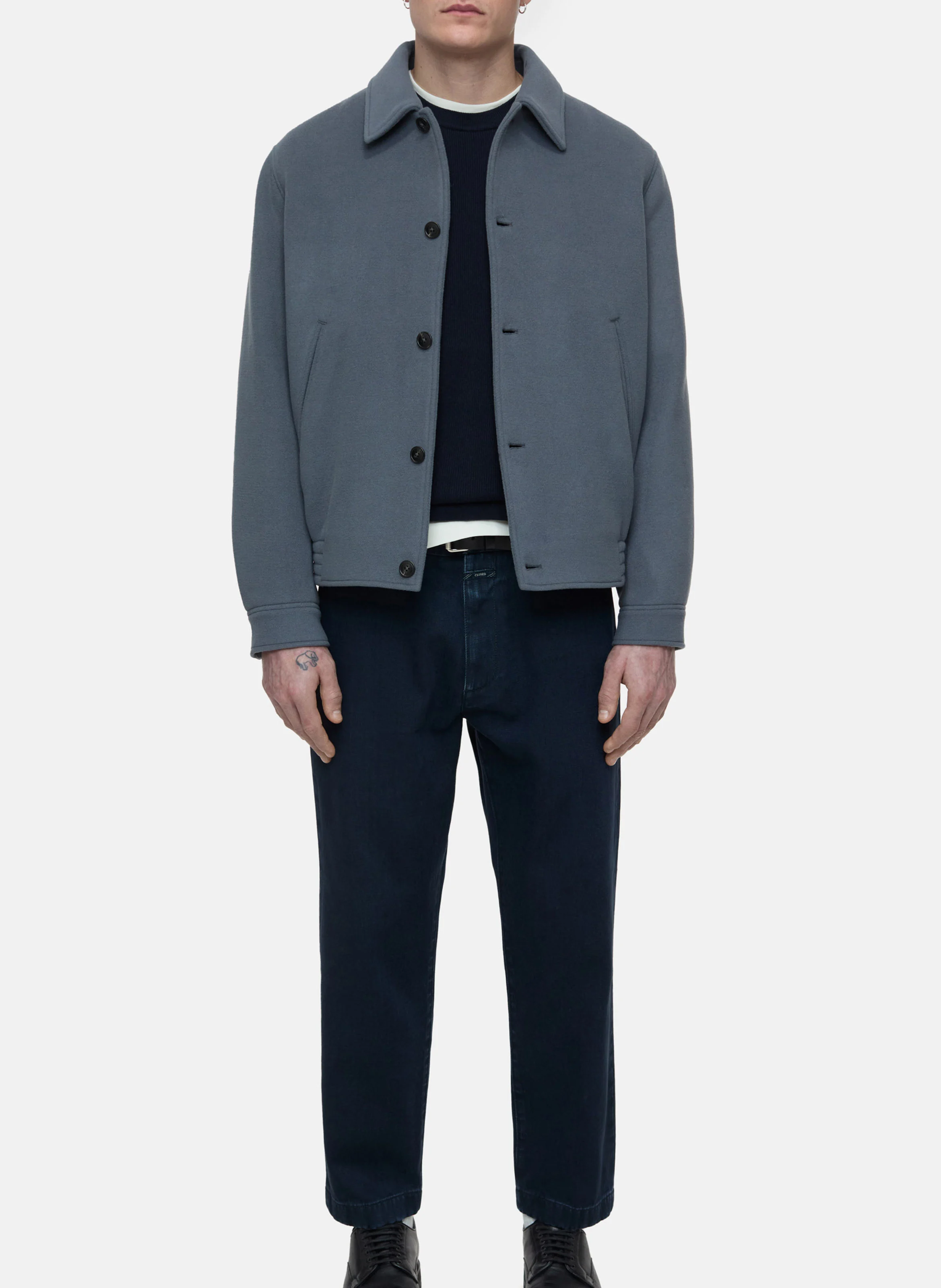 VARSITY - Blouson en laine mélangée | Gris