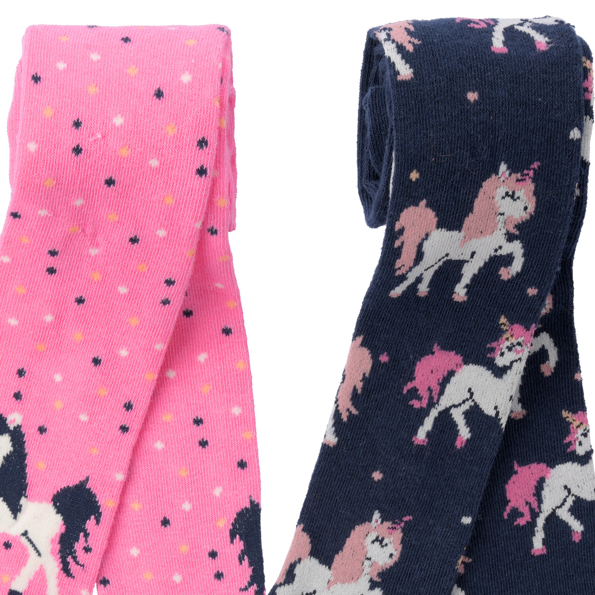 Topolino 2 Mädchen Strumpfhosen im Set pink / dunkelblau