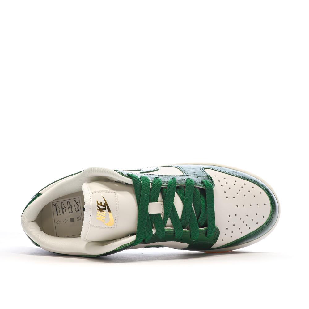 Nike Baskets Blanches/Vertes Femme Nike Dunk Low