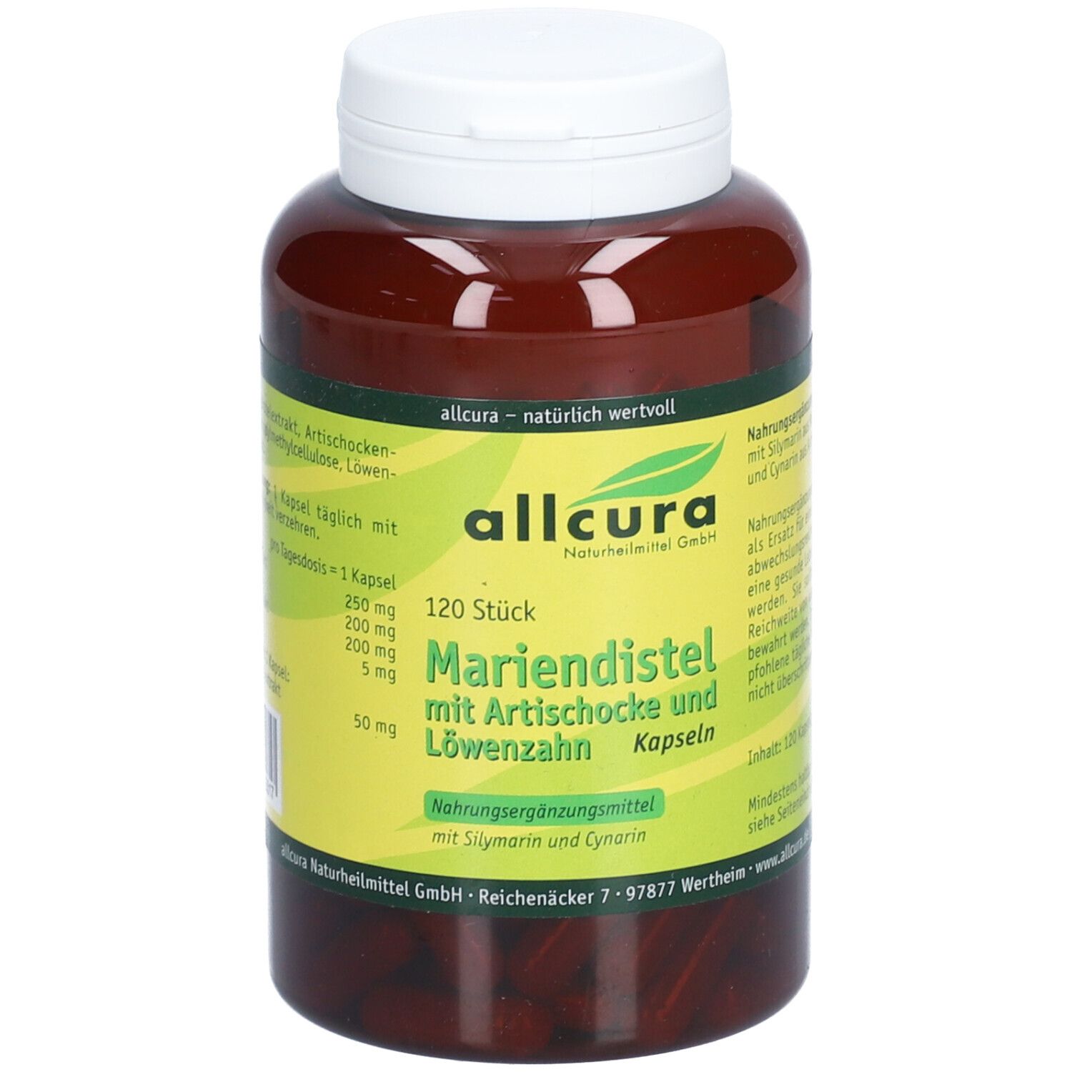 allcura Mariendistel mit Artischocke und Löwenzahn
