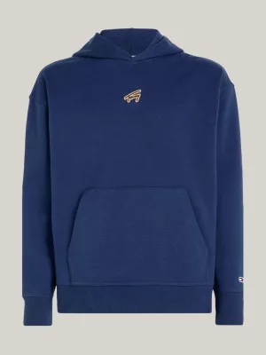 Moletom com capuz e modelagem relaxada com logo exclusivo