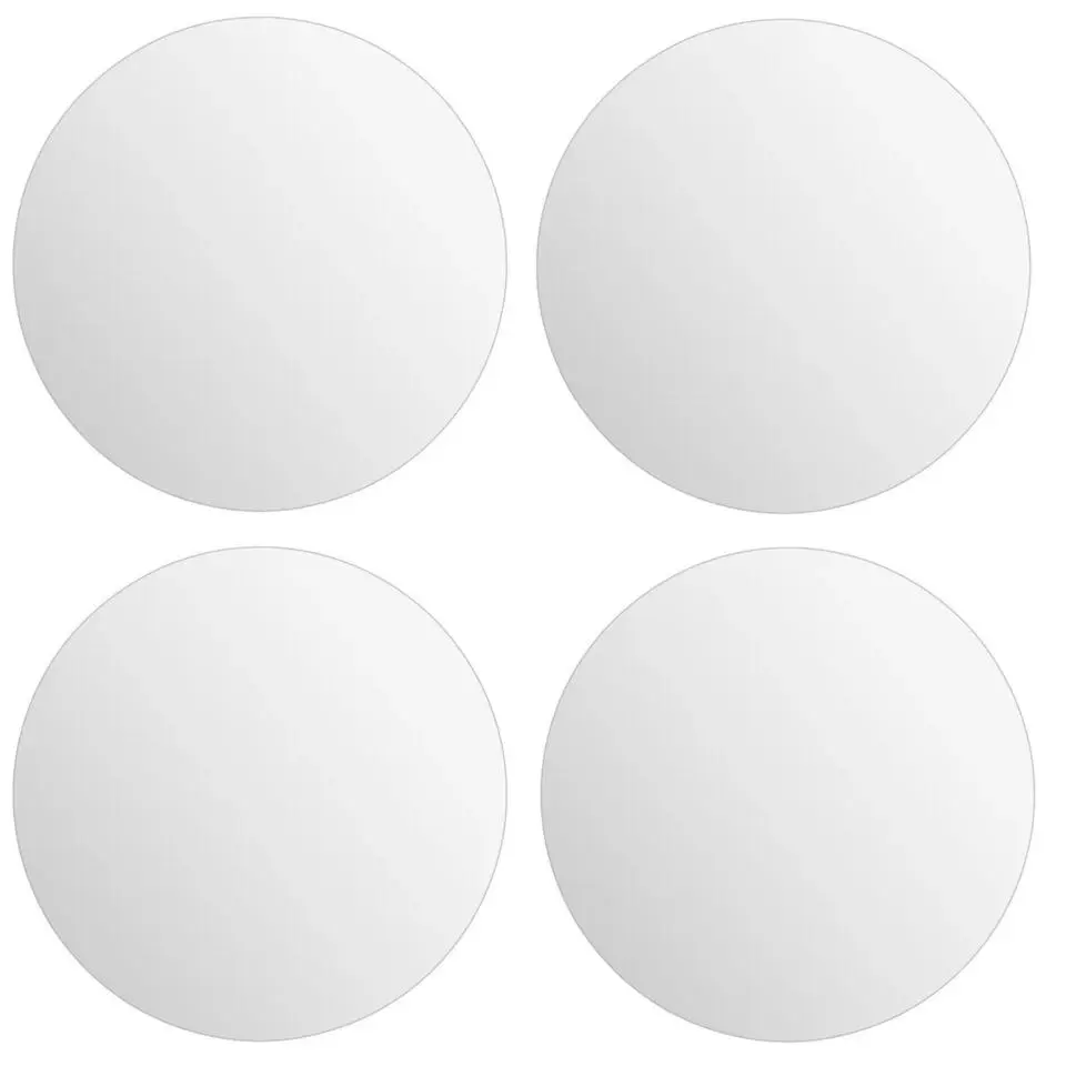 5Five Plak spiegels tegels - 4x stuks - zelfklevend - 30 x 30 cm