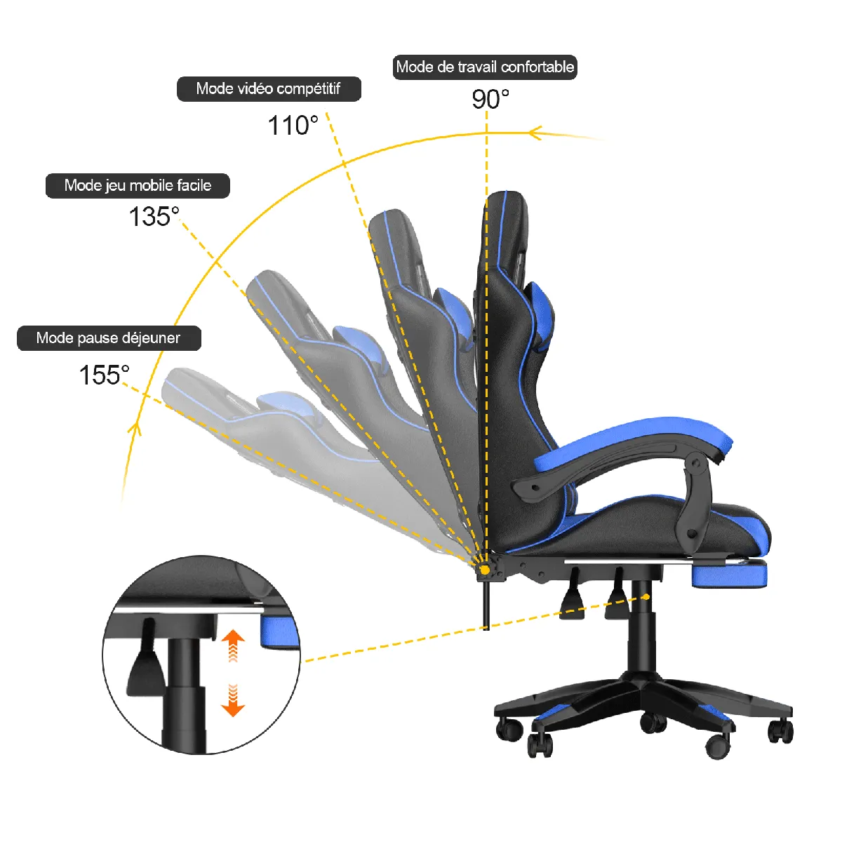 RATTANTREE Chaise gaming ergonomique