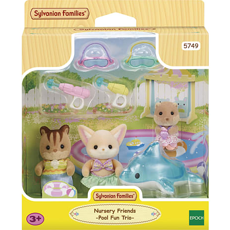 Sylvanian Families børnehavevenner - badebassin trio