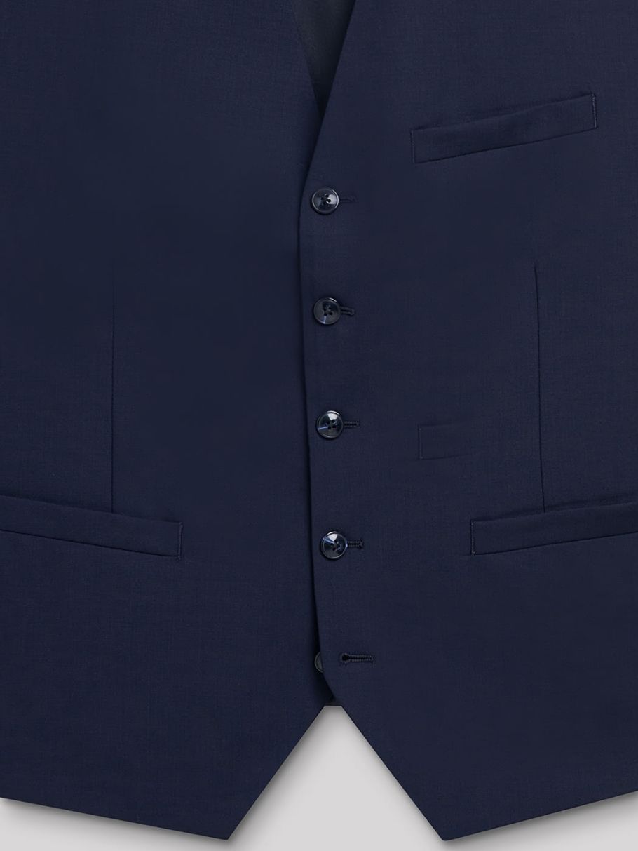 Gilet coordonnable en laine bi-stretch
