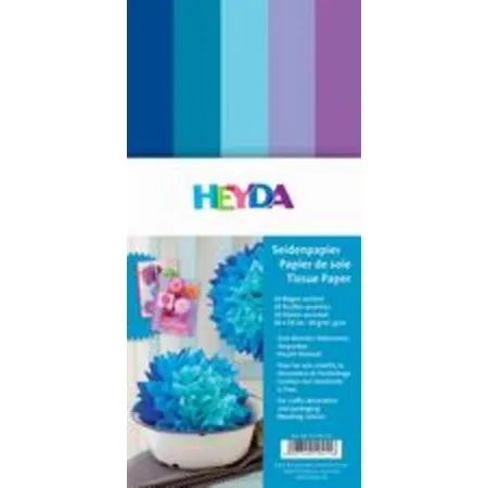 Seidenpapier 50x70cm 10 Bögen uni lavendel/violett/dunkelblau/blau/hellblau