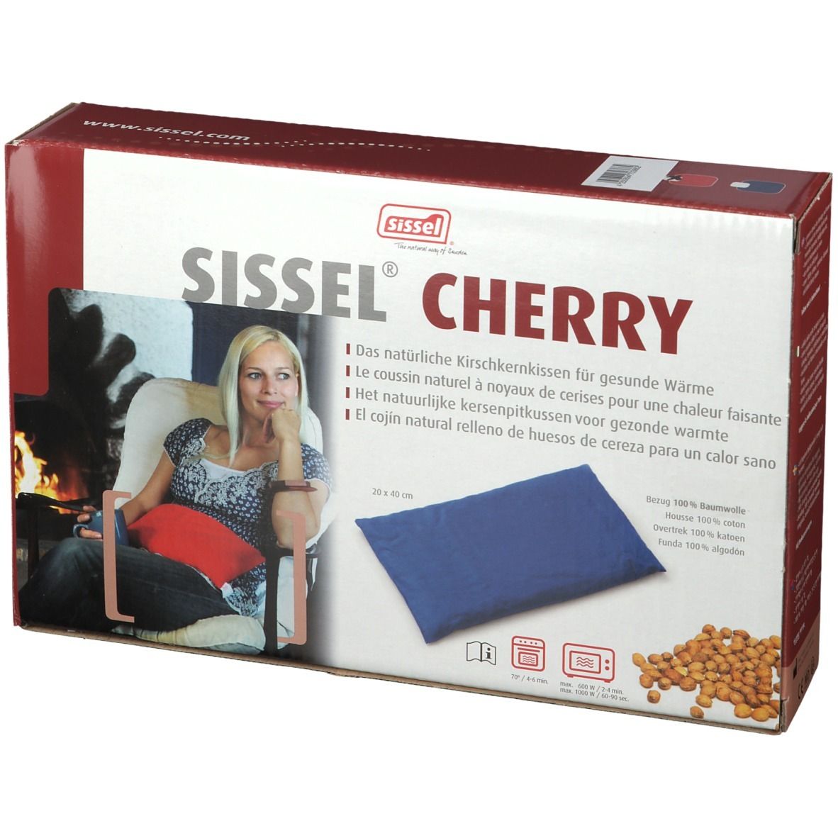 Sissel® Cherry Kirschkernkissen rot 20 x 40 cm