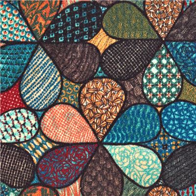 Tapis de cuisine motif fleurs stylisées