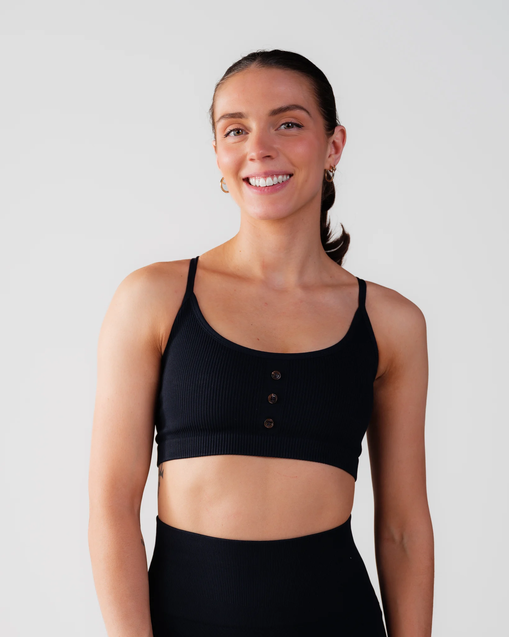 Bumpro Perfect Rib Button Bra Navy