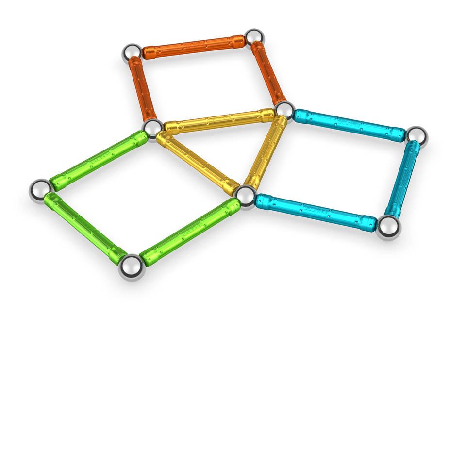 Geomag magnetische stokken edelstenen set 32-delig