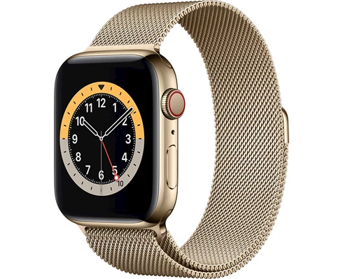 Apple Watch Series 6 GPS   Cellular, 44mm Gold Stainless Steel Case with Gold Milanese Loop