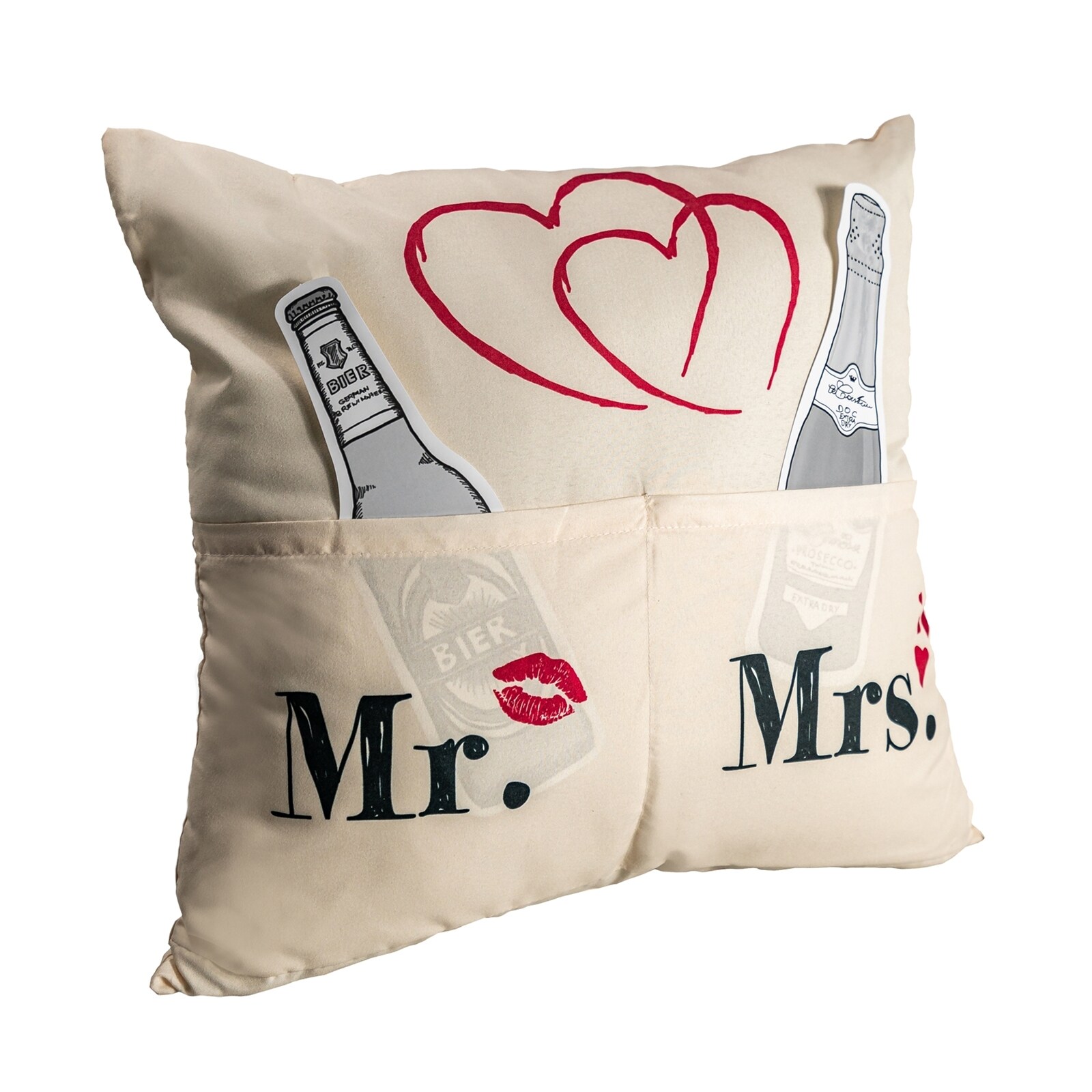 HTI-Living Kissen mit Taschen Mr. Mrs.