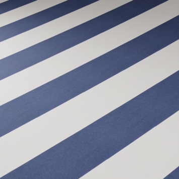 Knikarmscherm Staccato streep blauw/wit (kleurnr. 8556) op maat