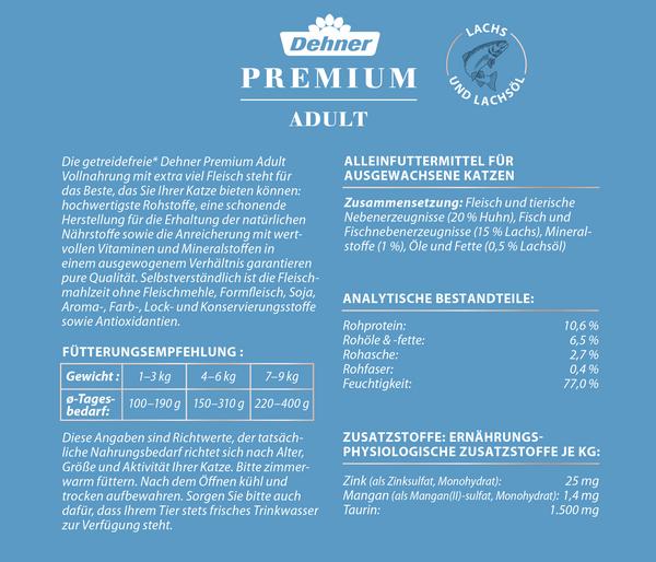 Dehner Premium Nassfutter für Katzen Adult