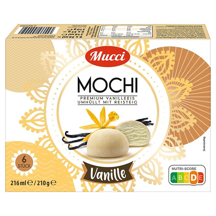 MUCCI Mochi Eis 210 g, Vanille