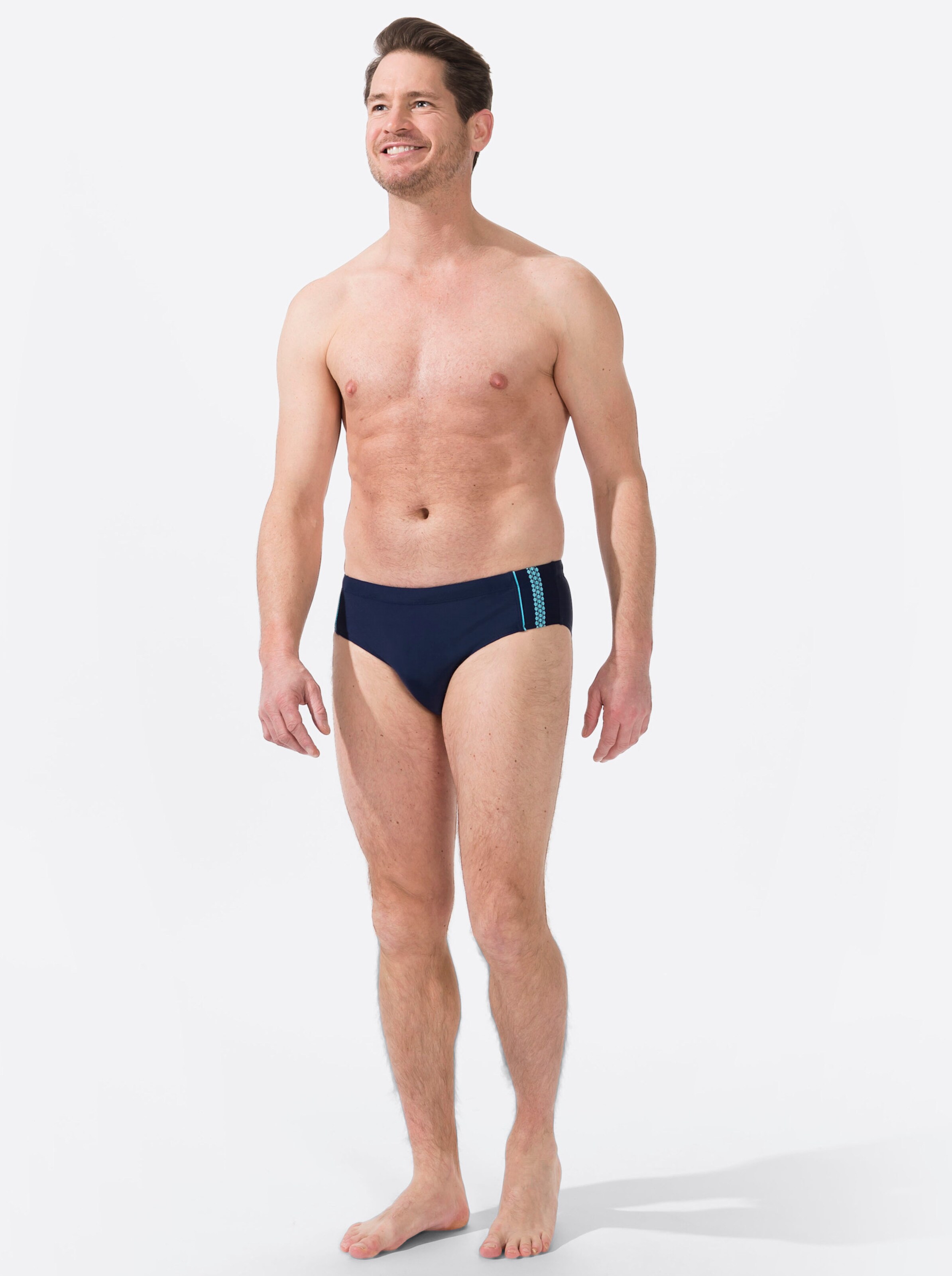Naturana Badehose in marine-bedruckt