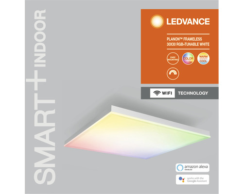 Frameloos LED-paneel 20W 1500 lm 3000-6500 K + RGBW 30x30 cm Smart+ WiFi + Nachtlampfunctie