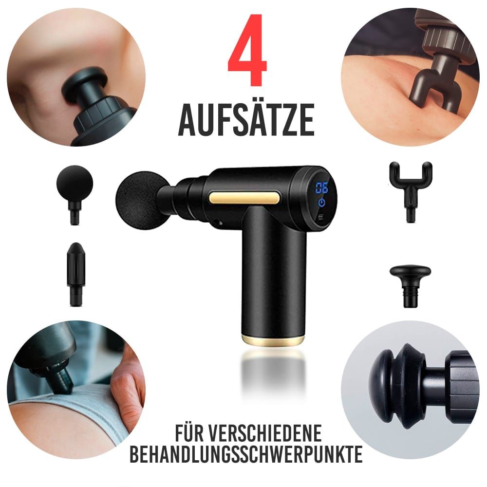 Sport-Knight® Mini Massagepistole Schwarz