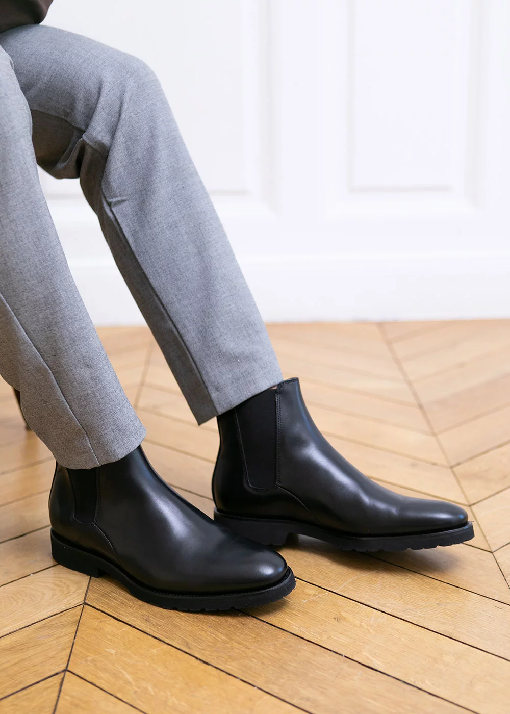 CHELSEA BOOTS PATRIZIO CUIR NOIR