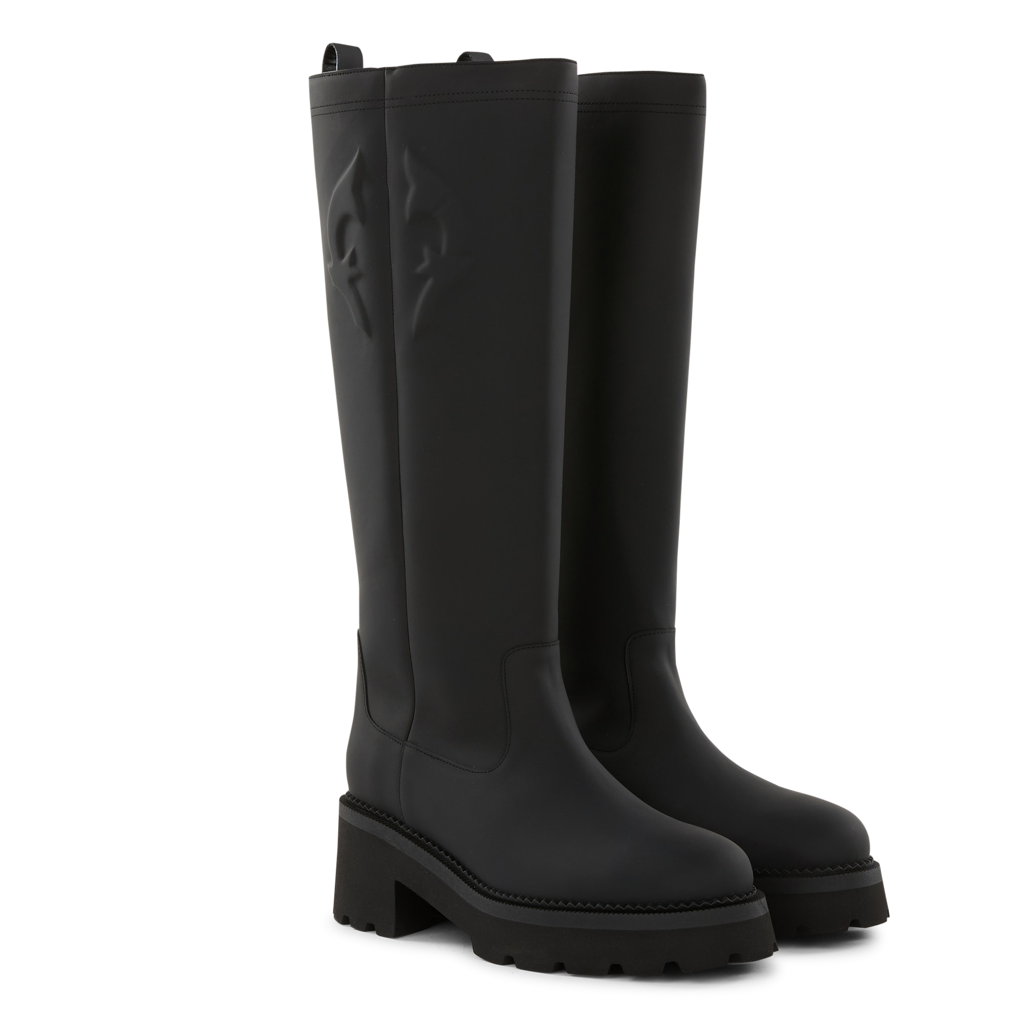 CLAINE - Bottines crantées en cuir| Noir