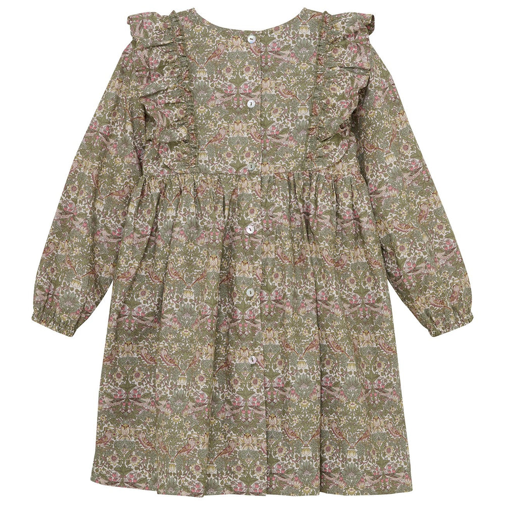 Køb Huttelihut Deep Lichen Green Kjole Liberty Fabric