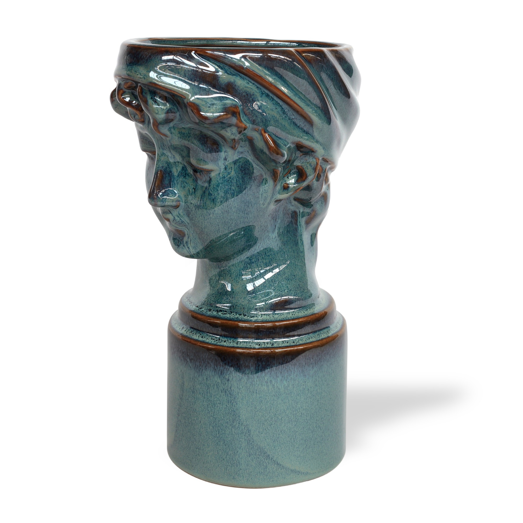 Keramikvase 'Joli Visage', L 15,8 cm, B 11,5 cm, H 24,5 cm von fischer's lagerhaus
