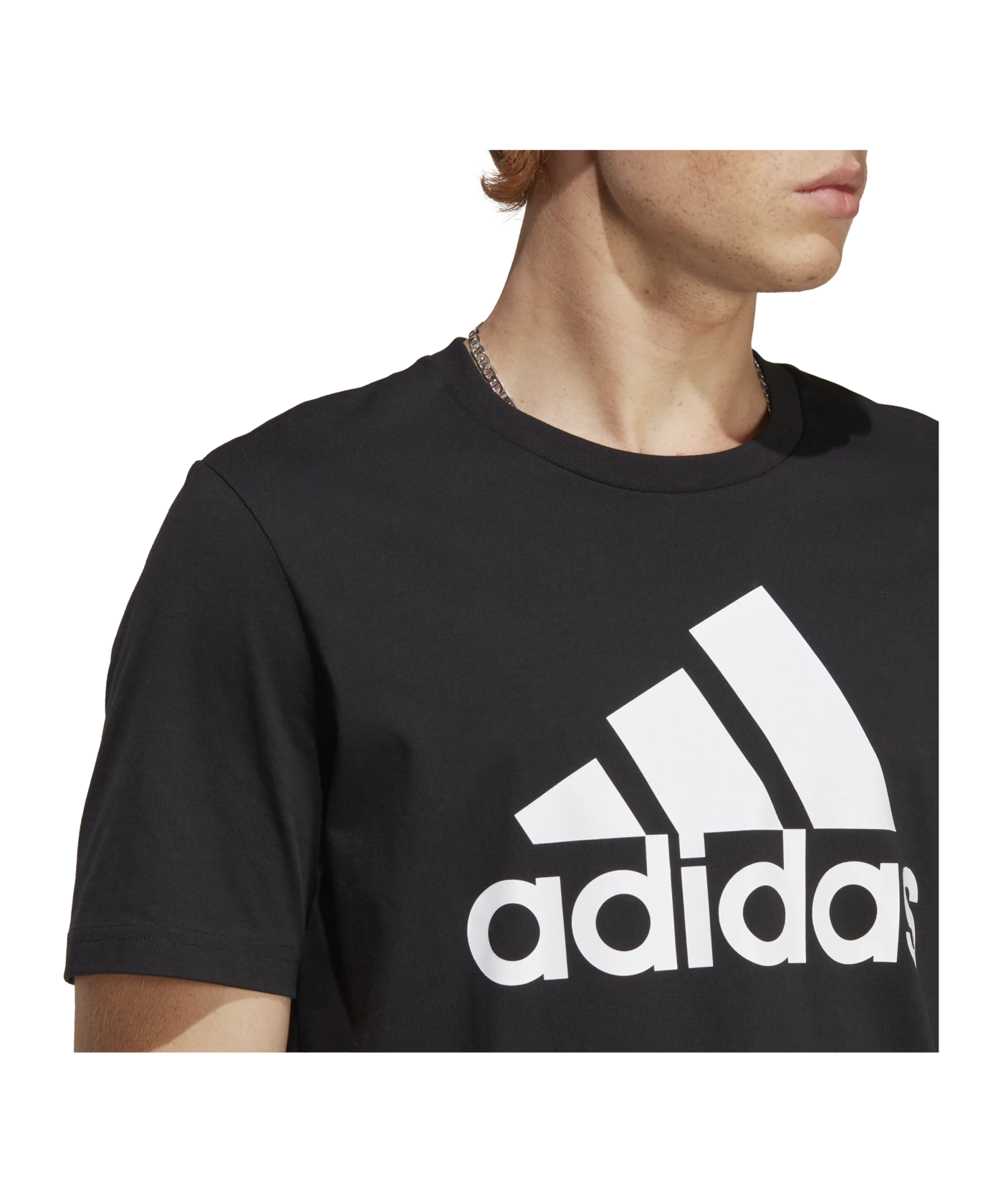 adidas Essentials Single Jersey Big Logo Tee Black