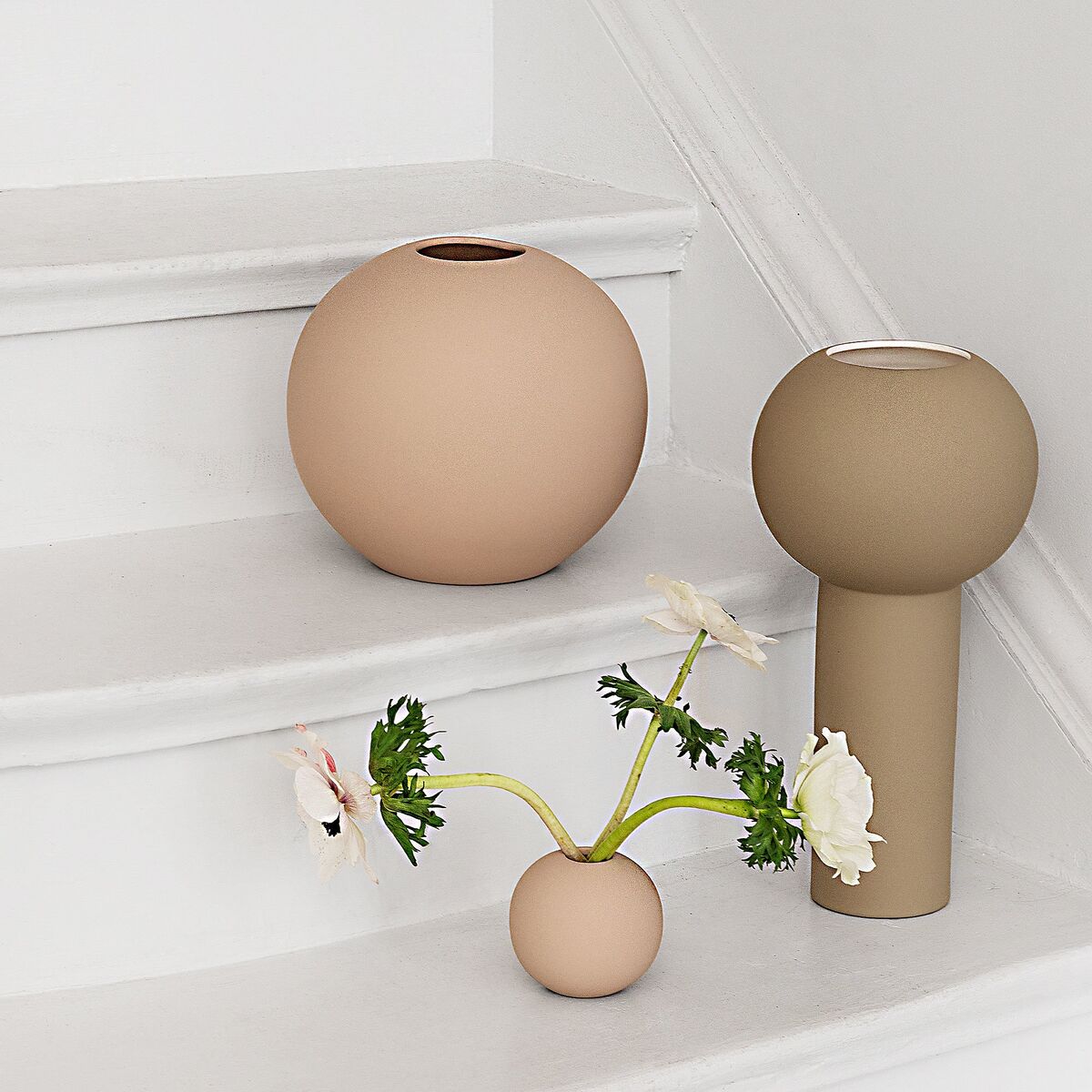 Pillar vase, 32 cm, sand
