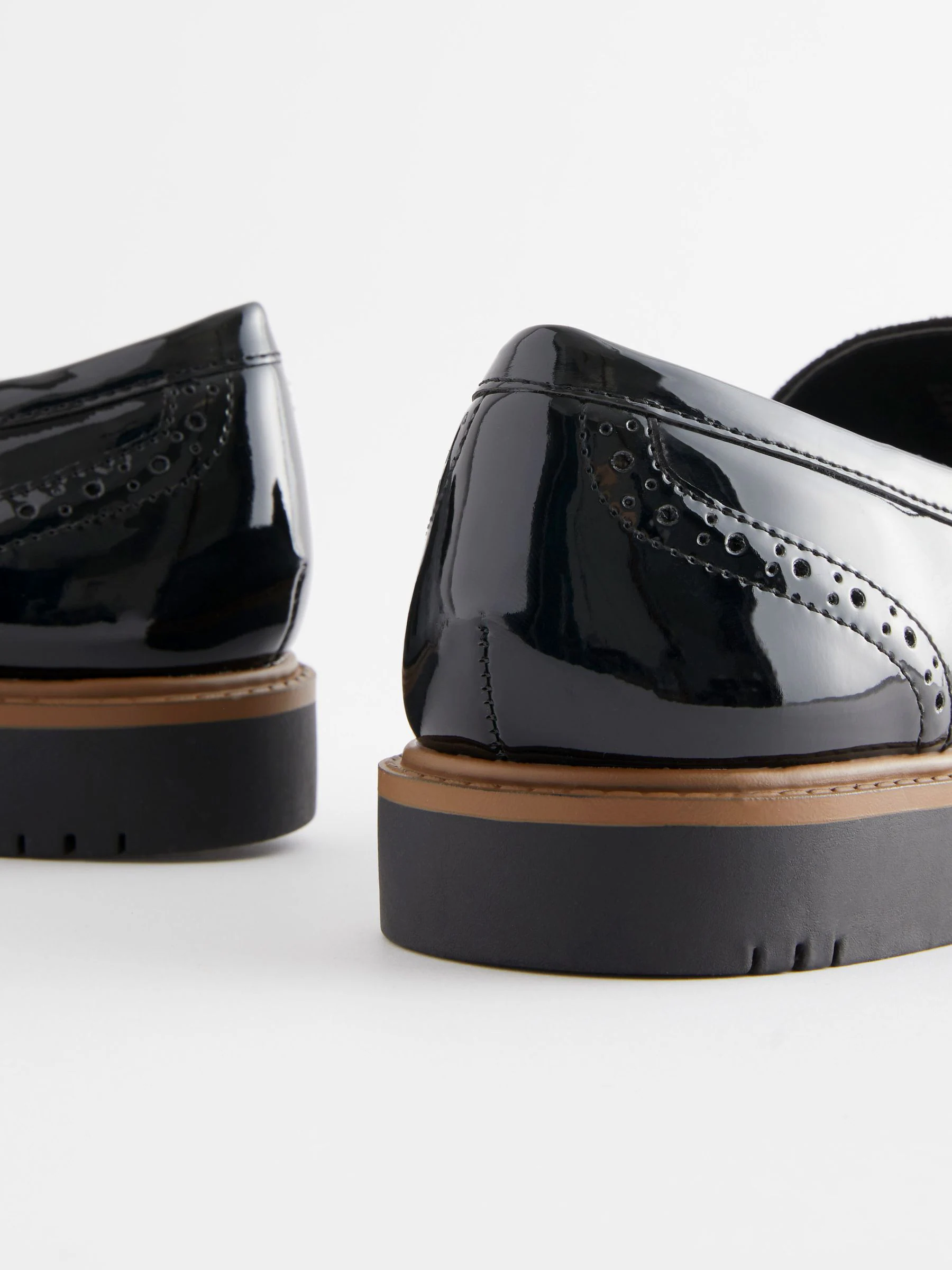 Zwart - Forever Comfort® Brogue Instappers