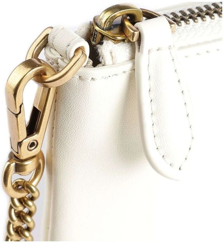PINKO - Flat Classic - Schoudertas - White - Buitenkant Cowhide