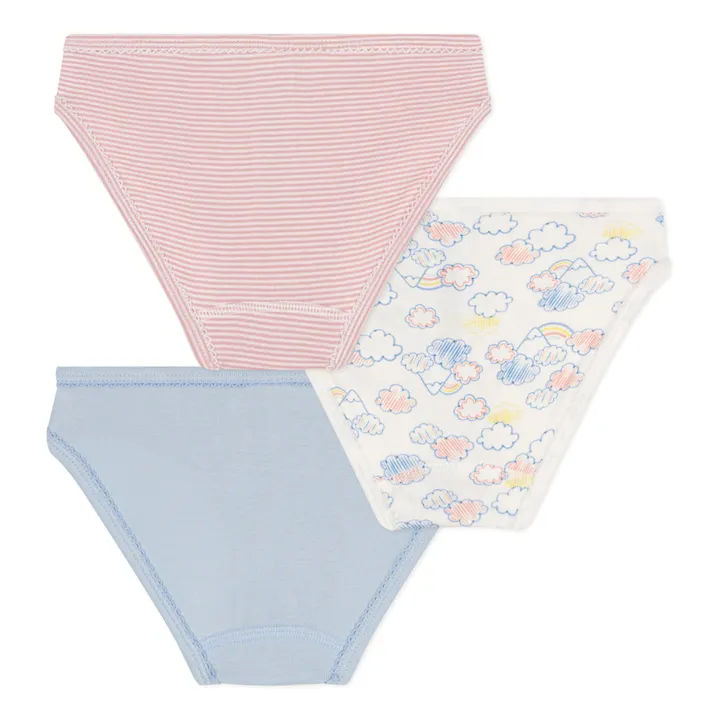 Petit Bateau Lot 3 Culottes Rayées | Rose