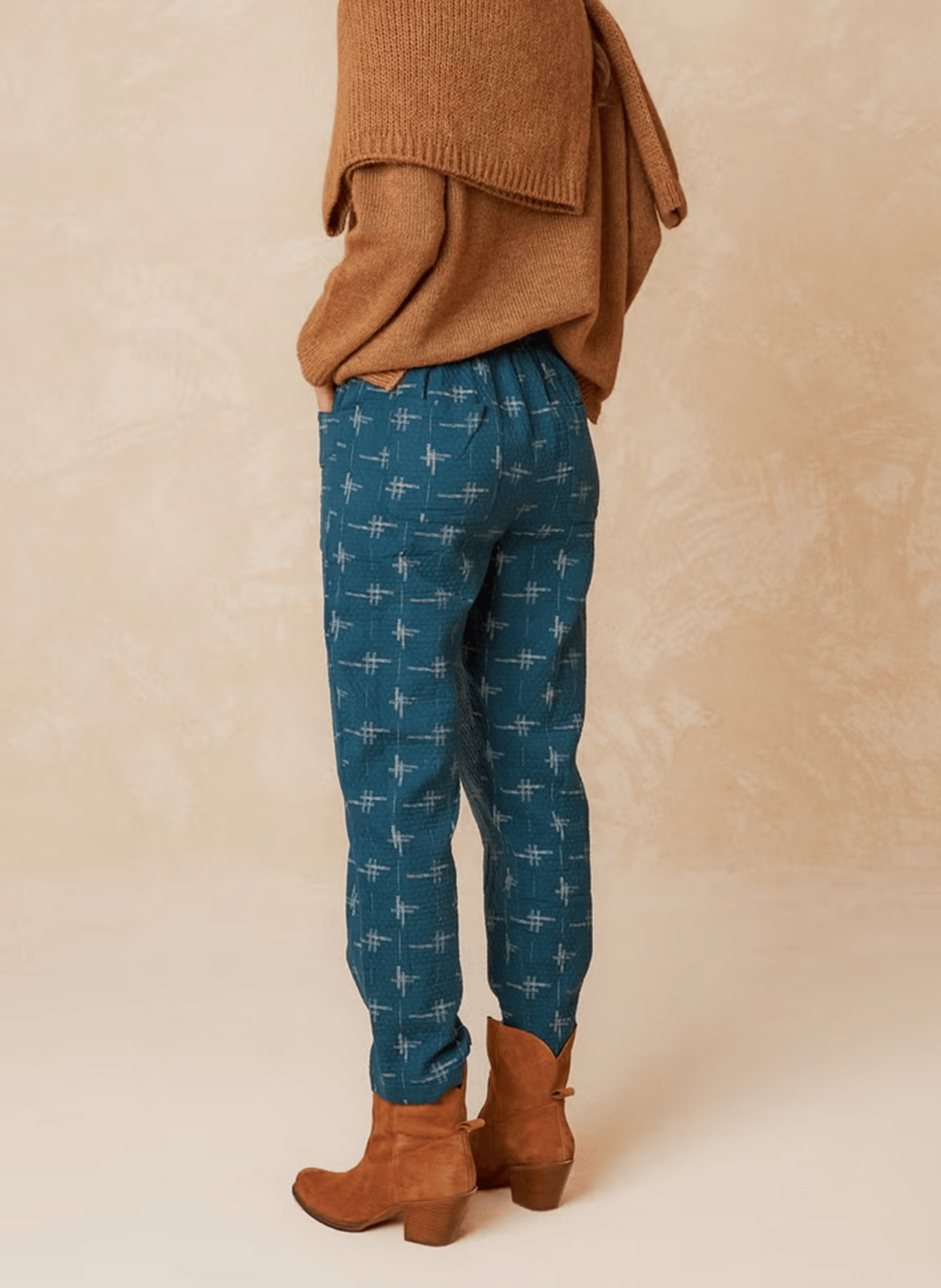 Pantalon droit en coton bio | Bleu