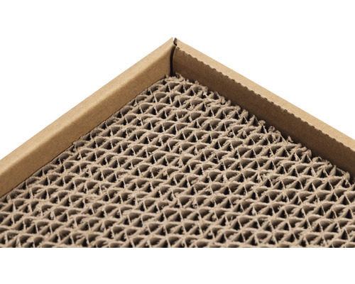Krabplank voor katten van Beeztees Minus one Ilana karton bruin 48 x 24 x 5 cm