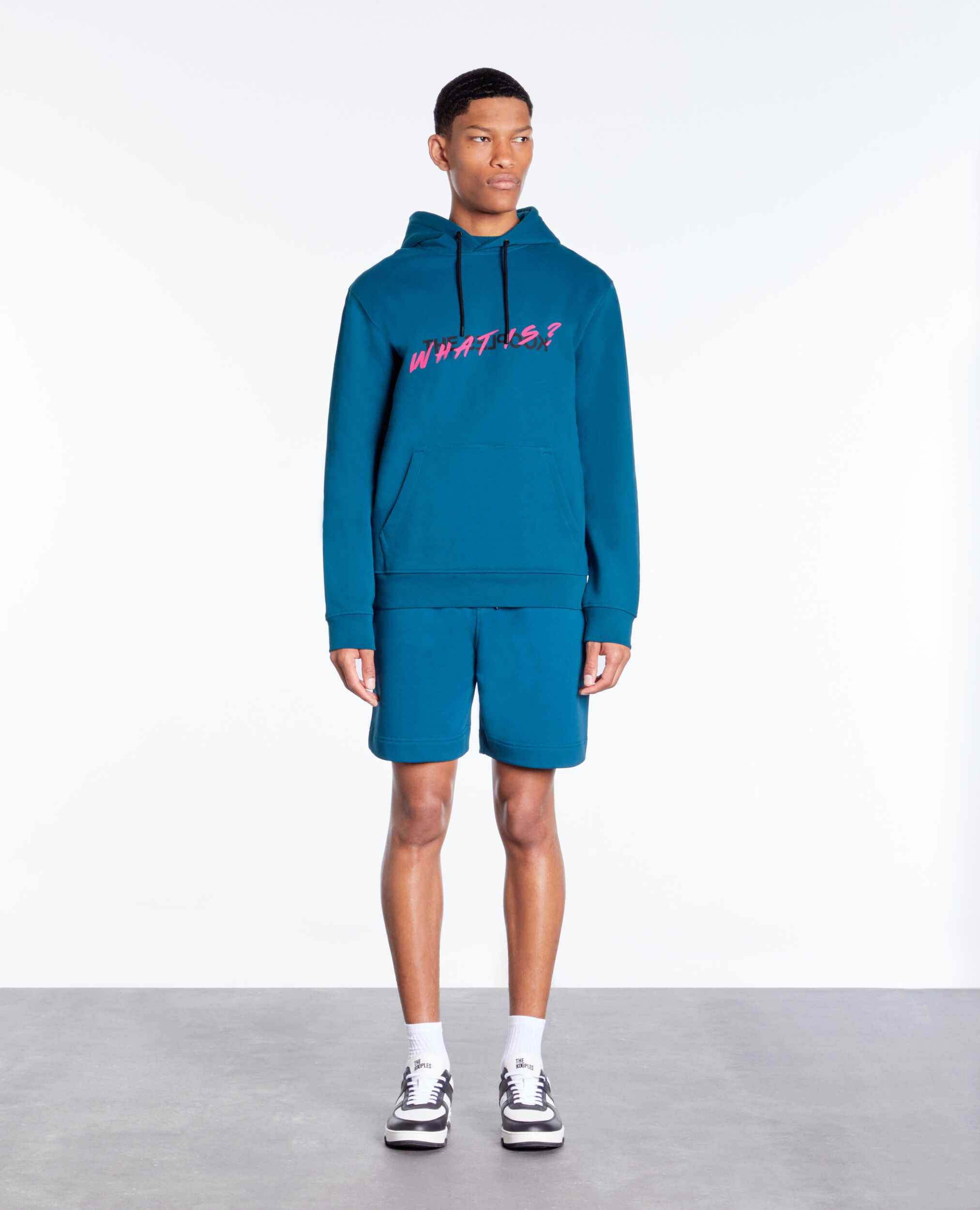 Sweatshirt What is bleu à capuche