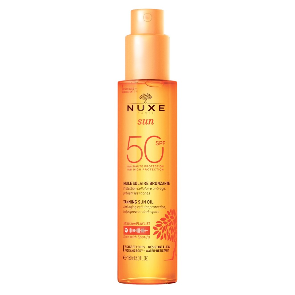 Nuxe Sun - Tanning Oil Face & Body SPF 50 150 ml - Solcreme