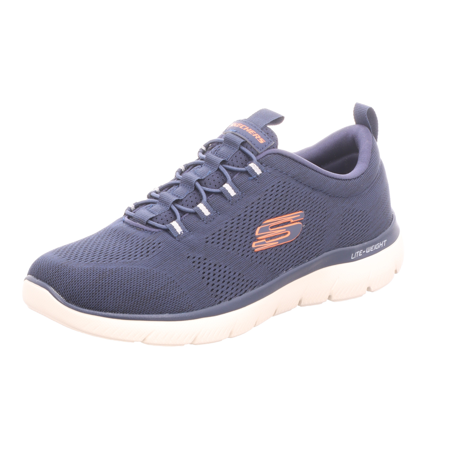 Skechers Herren-Sneaker SUMMITS - LOUVIN Blau-Orange-Weiß