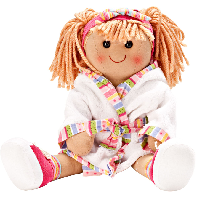 Frotteebademantel für Puppen - Größe 35 - 46cm